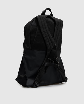 C.P. Company Metropolis Black backpack with logo patch LAC005A110224M