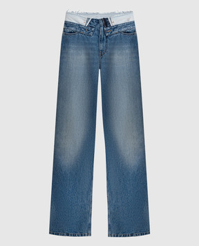 Maison Margiela MM6 Blue jeans with a worn effect S52LA0271M30058