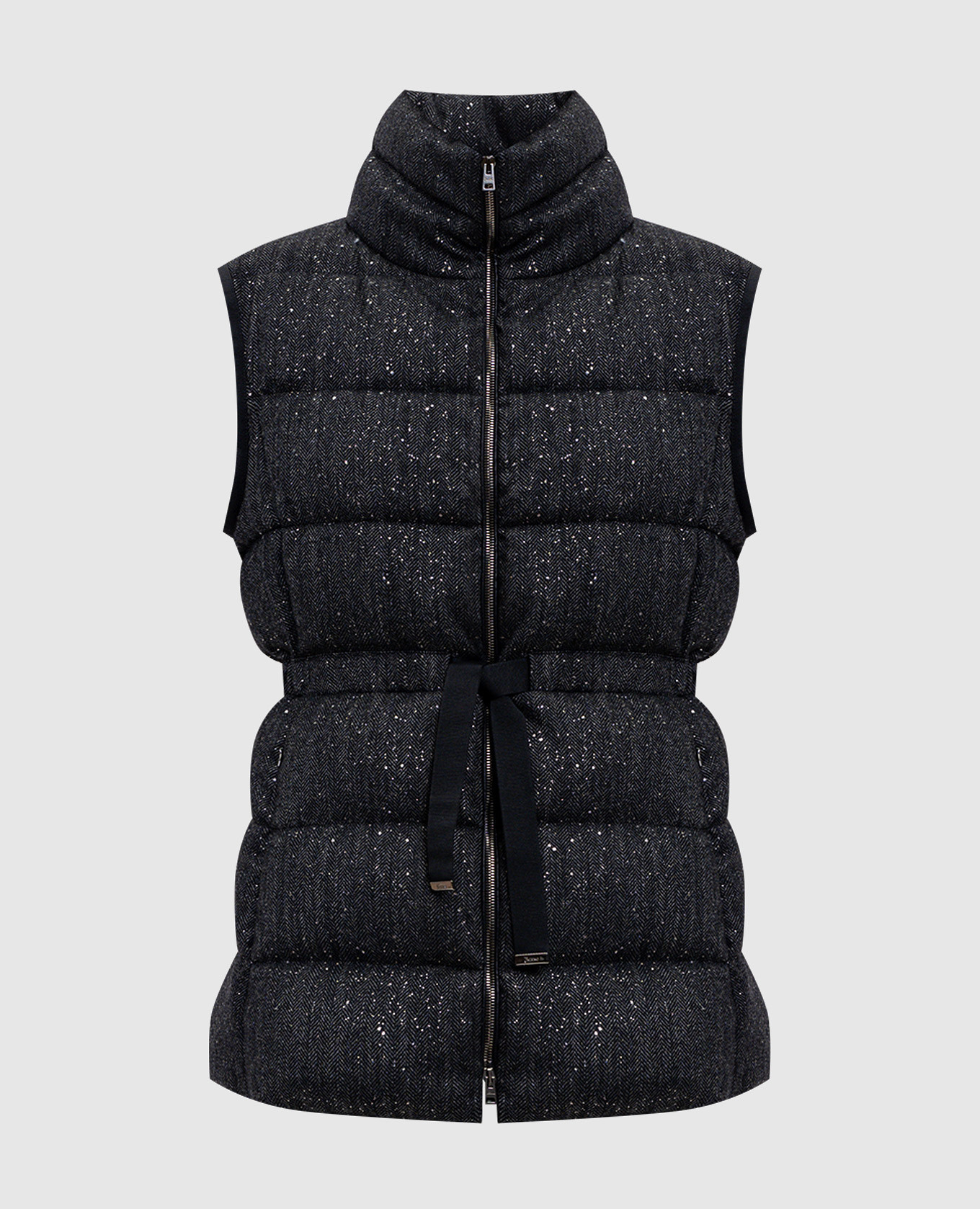 

Black down vest with wool Herno