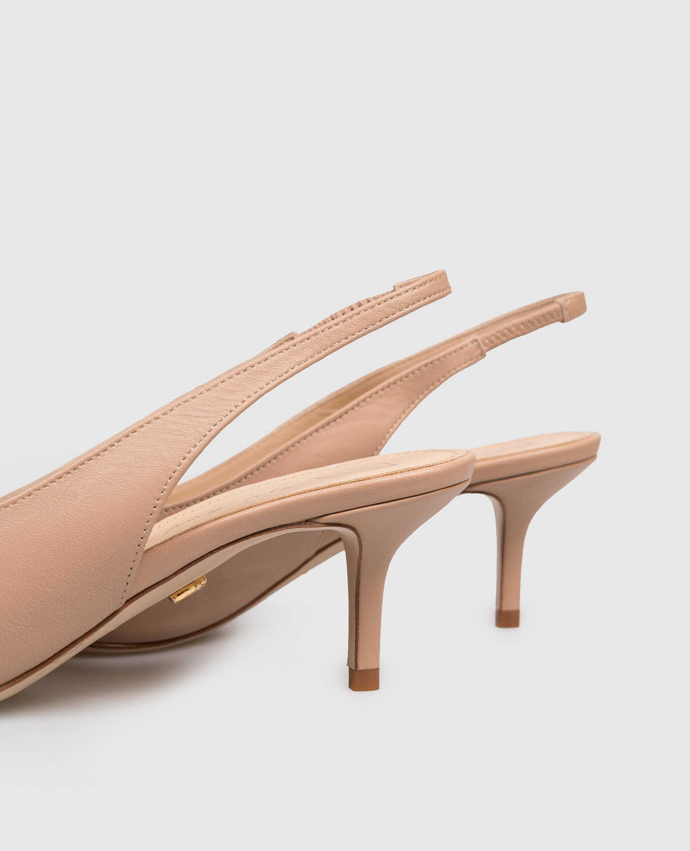 Beige leather slingbacks Babe Pay Pls 5