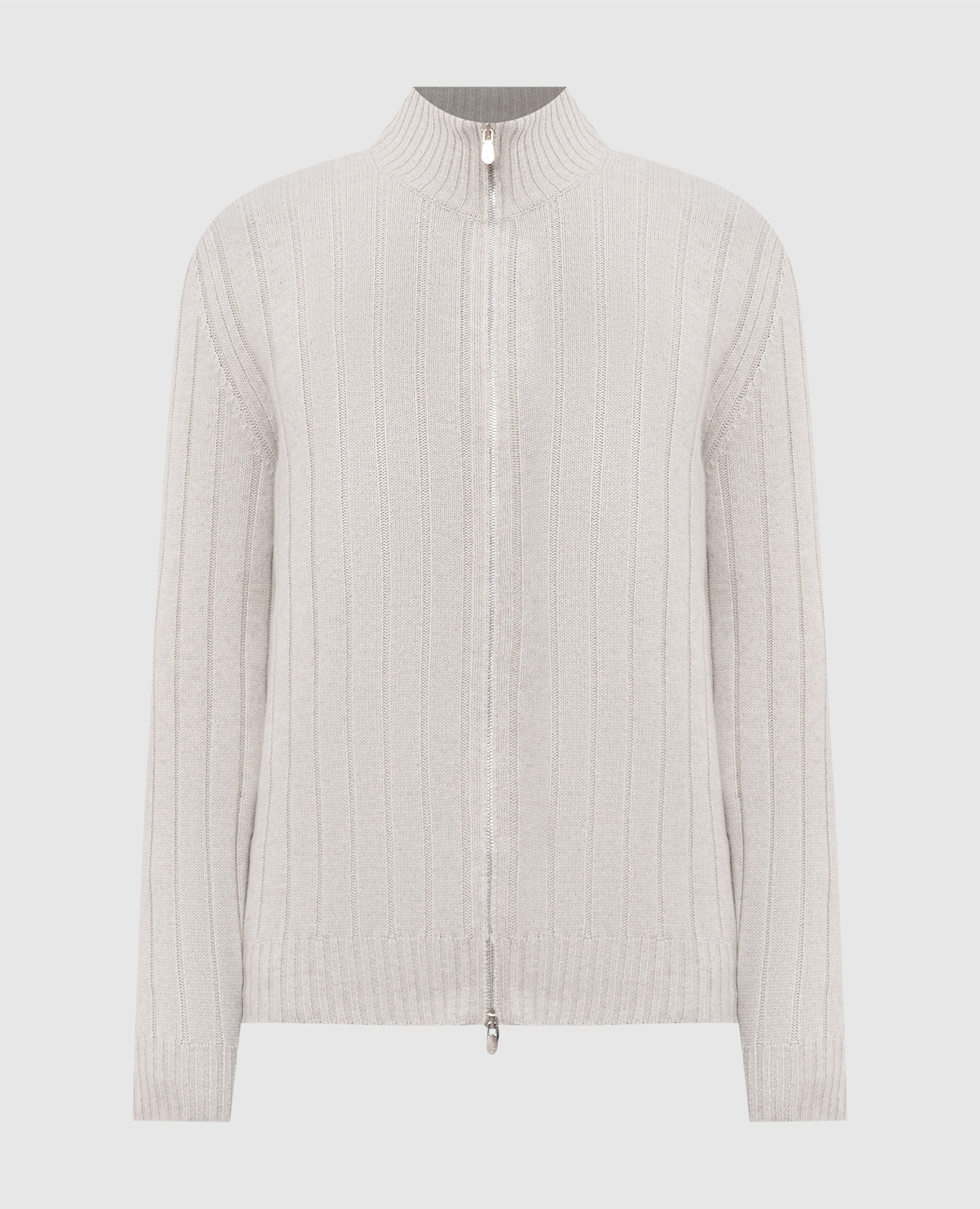 Gray cashmere cardigan