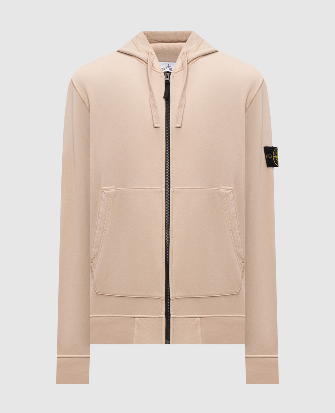 

Beige sports jacket with logo patch Stone Island