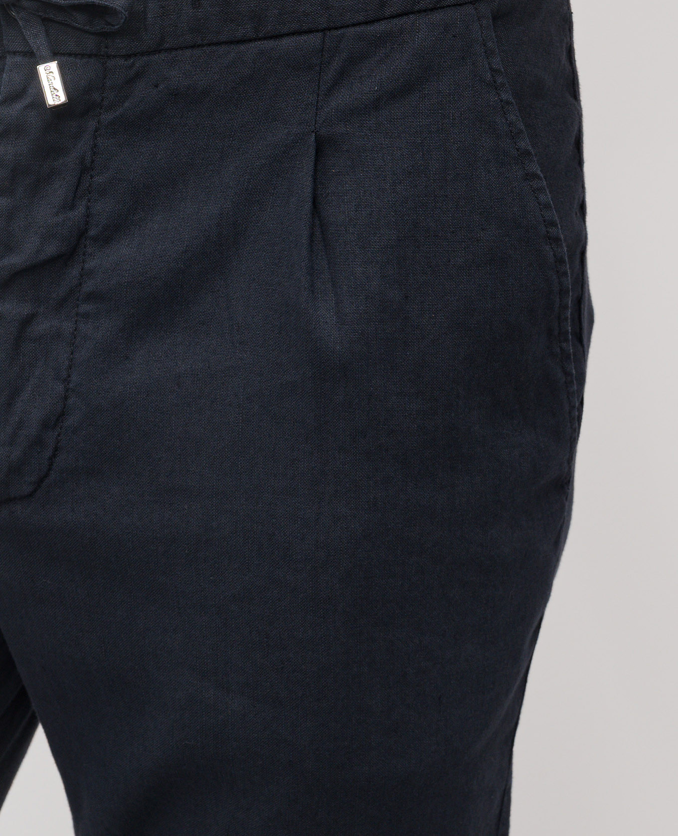 Blue linen pants Enrico Mandelli 5