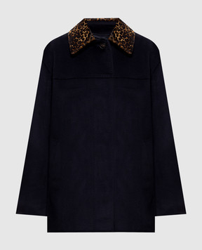 Max Mara CALAMO blue wool coat MSTCALAMO
