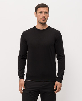 Stefano Ricci Black wool, silk and cashmere jumper KE08004G01E26374