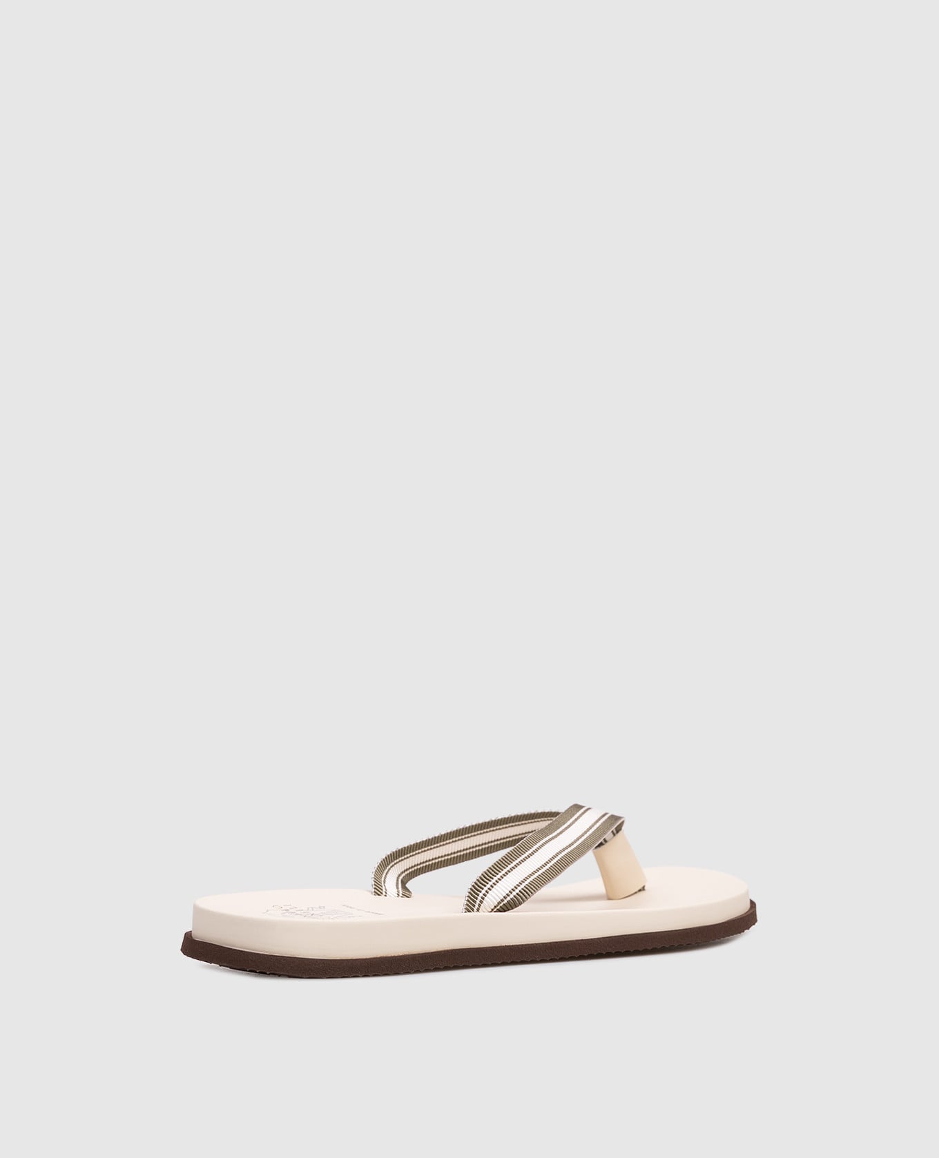 

Beige striped flip-flops Brunello Cucinelli