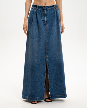 Dolce&Gabbana Blue denim maxi skirt F4DC4DG8OB3