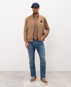 Stefano Ricci Brown silk polo shirt K414000P30F26160
