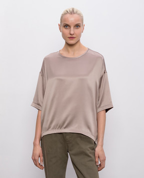 Brunello Cucinelli Beige silk blouse M0C59DZ310