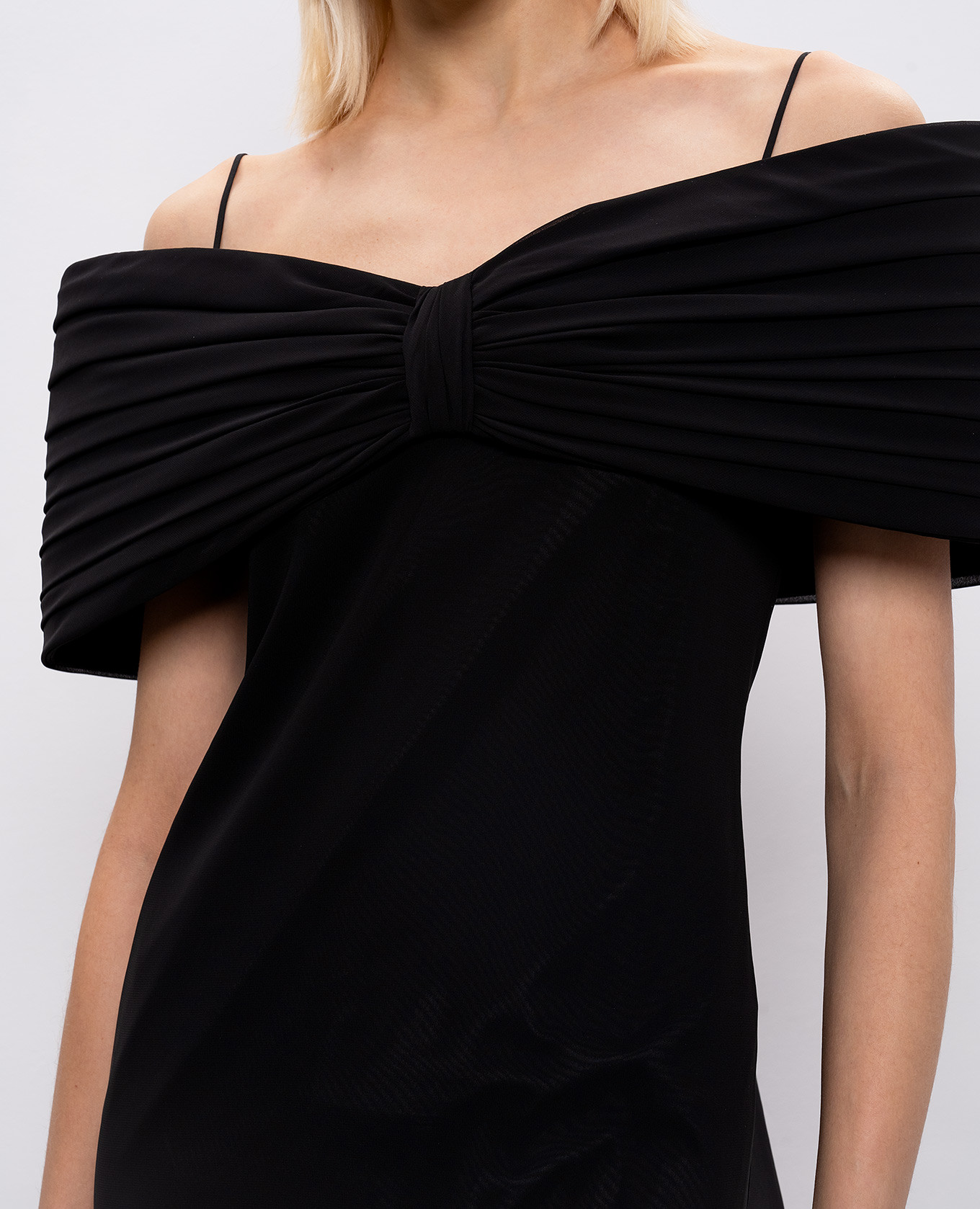 

Black mini dress with drapery Mach&Mach