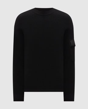 C.P. Company Metropolis Black sweater with wool LKN040A005528A
