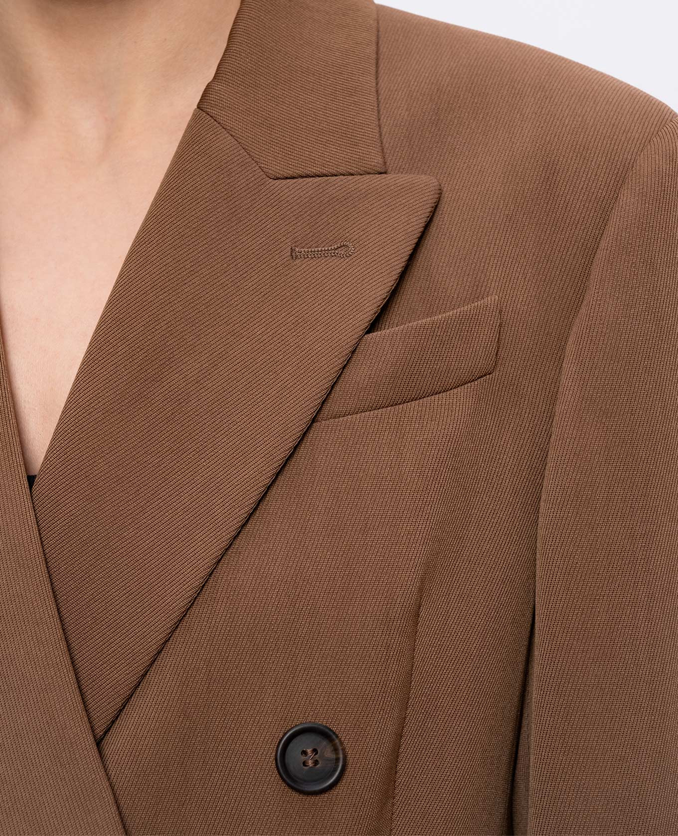 Brown double-breasted jacket with wool Brunello Cucinelli 5