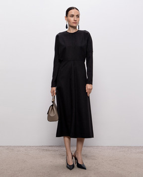 Victoria Beckham Grey wool midi dolman dress 1124WDR005231F