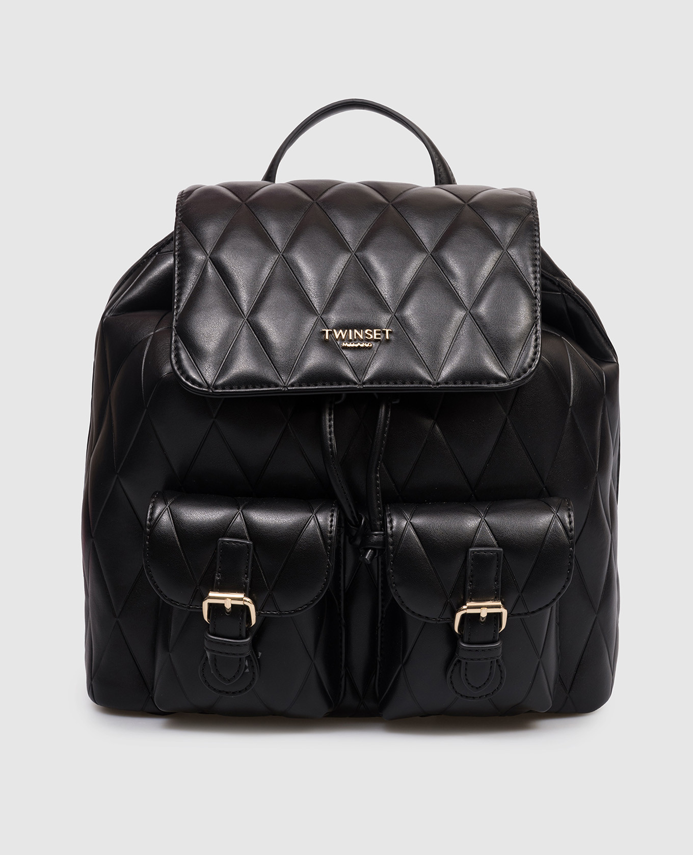

Black backpack with geometric print Twinset