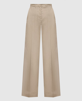 Max Mara OLIVI beige silk pants MXEOLIVI