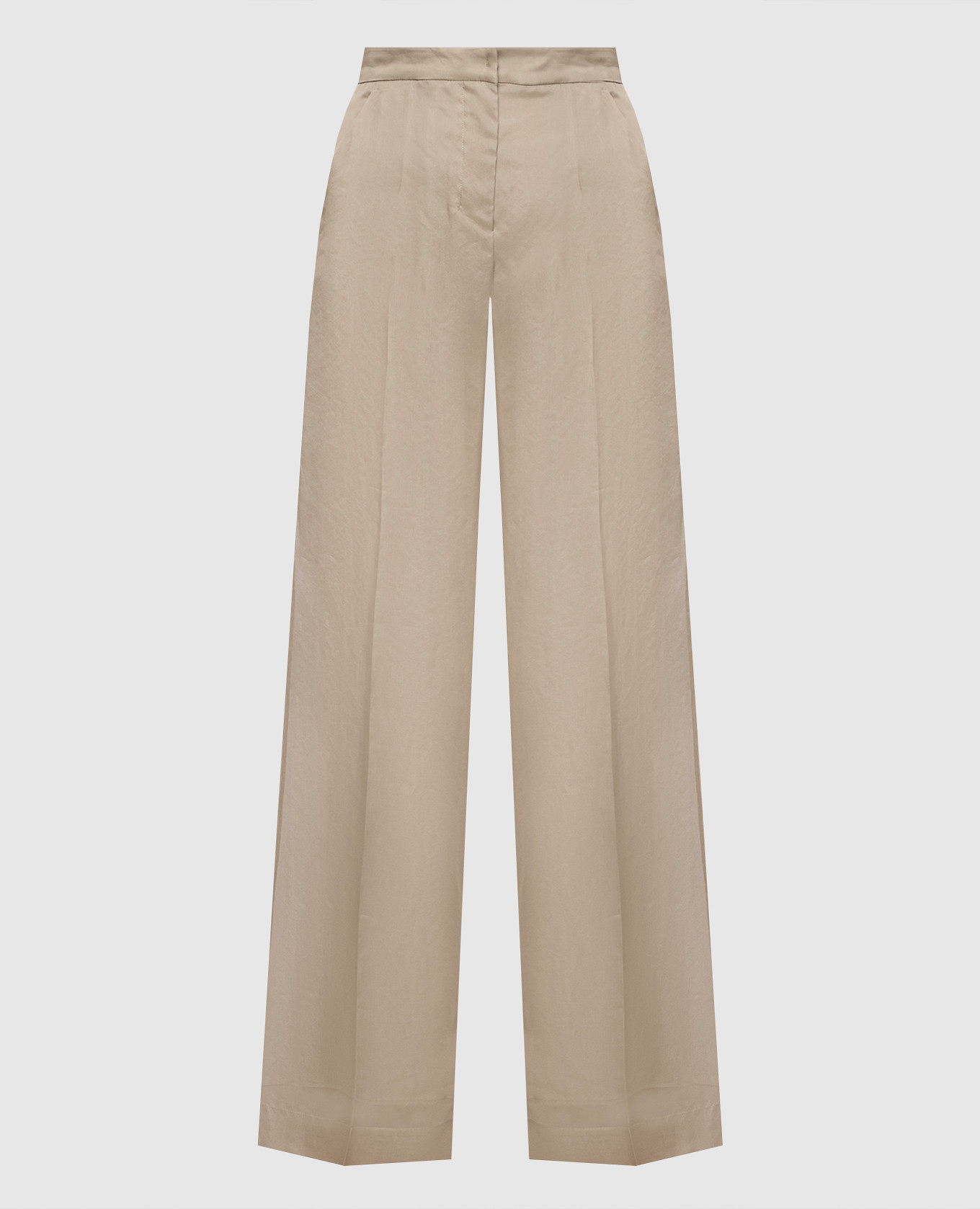 OLIVI beige silk pants