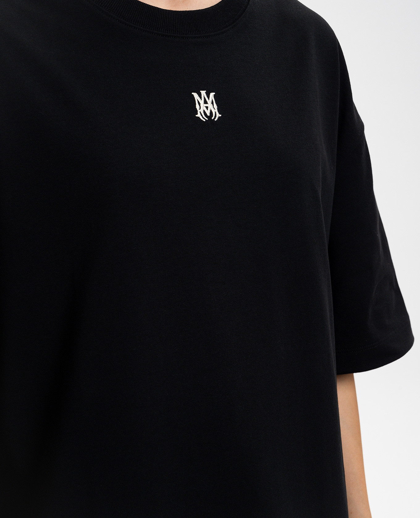 Black T-shirt with embroidered monogram AMIRI 5