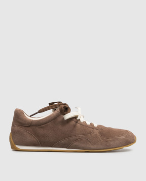 Stuart Weitzman Bond brown suede sneakers SO557
