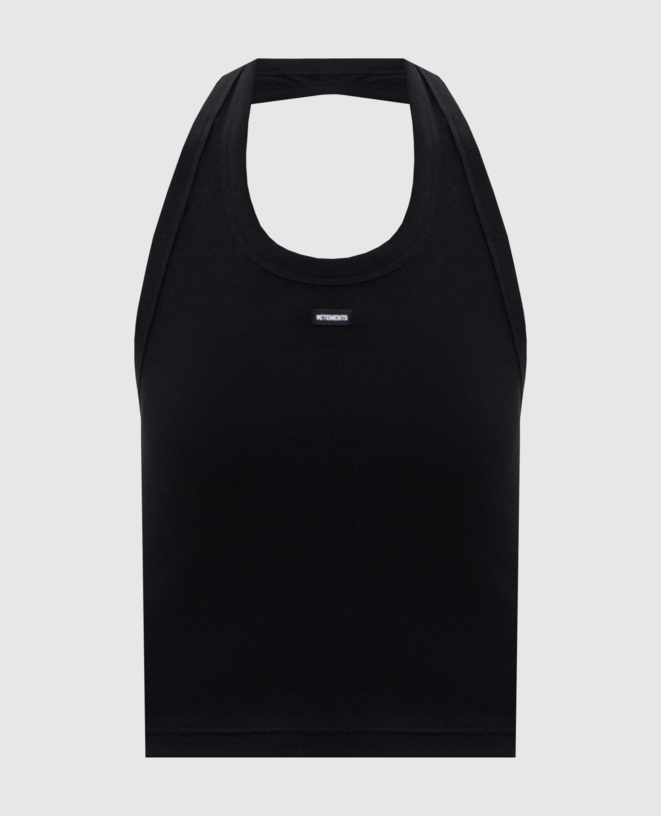 Black ribbed top Vetements