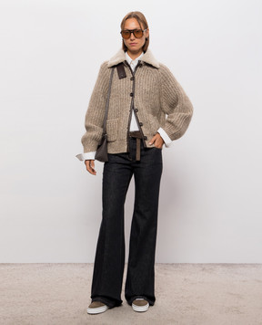 Brunello Cucinelli Beige cashmere cardigan MTP358106