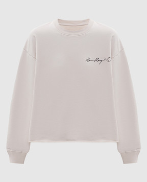 Maison Margiela MM6 Beige sweatshirt with logo print S52GU0260M25025