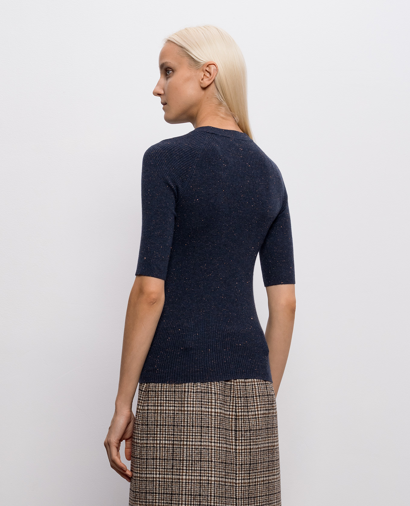 Blue top with lurex Brunello Cucinelli 4