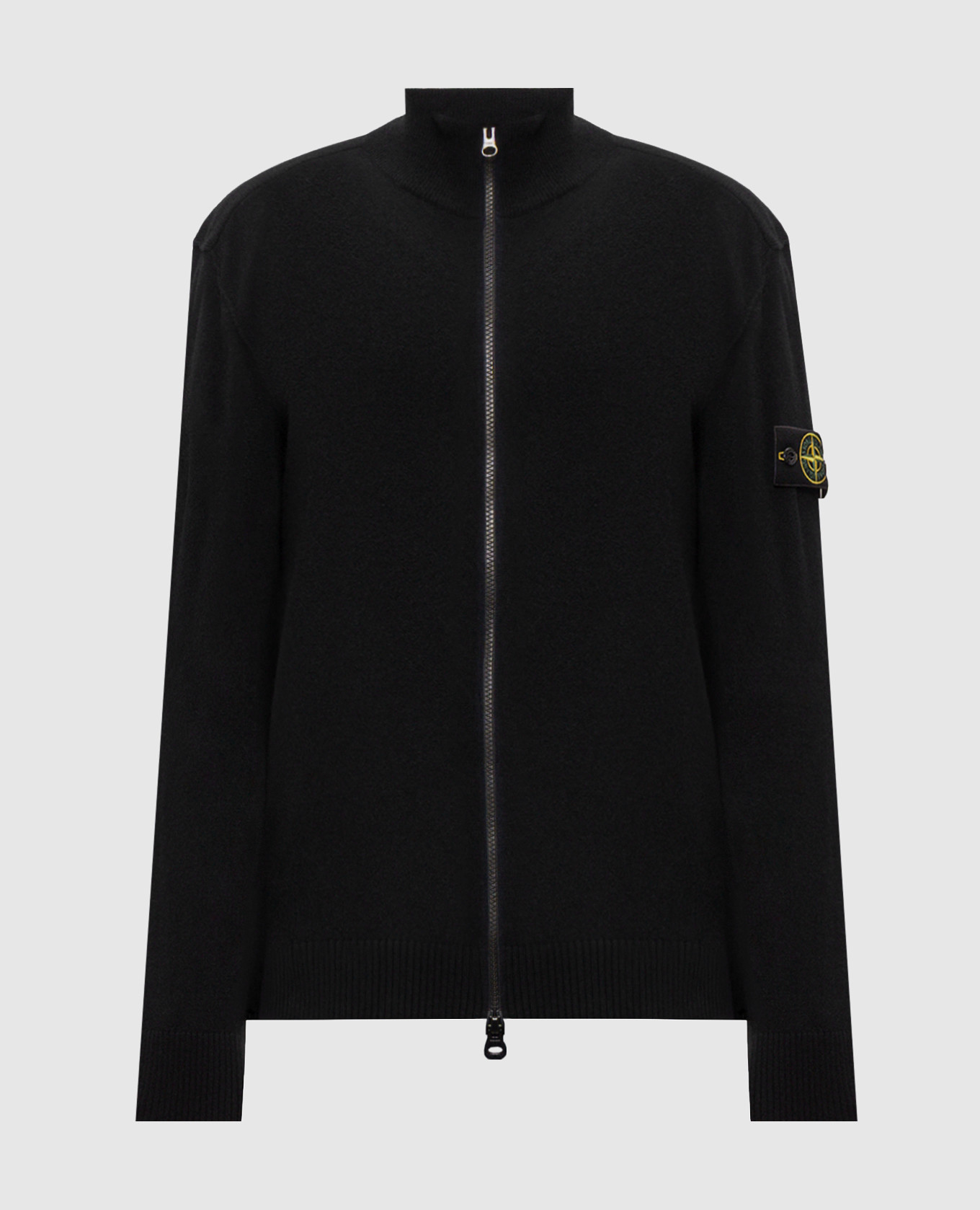 Black wool cardigan