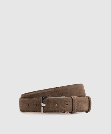 Brown suede belt