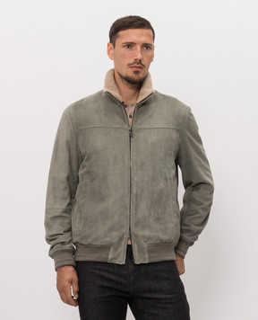 Canali Green suede jacket LE00298O70509