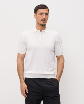 Cashmere&Whiskey Ivory silk polo FS05