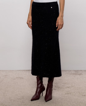 Herno Black midi skirt with wool MGN00003D70360
