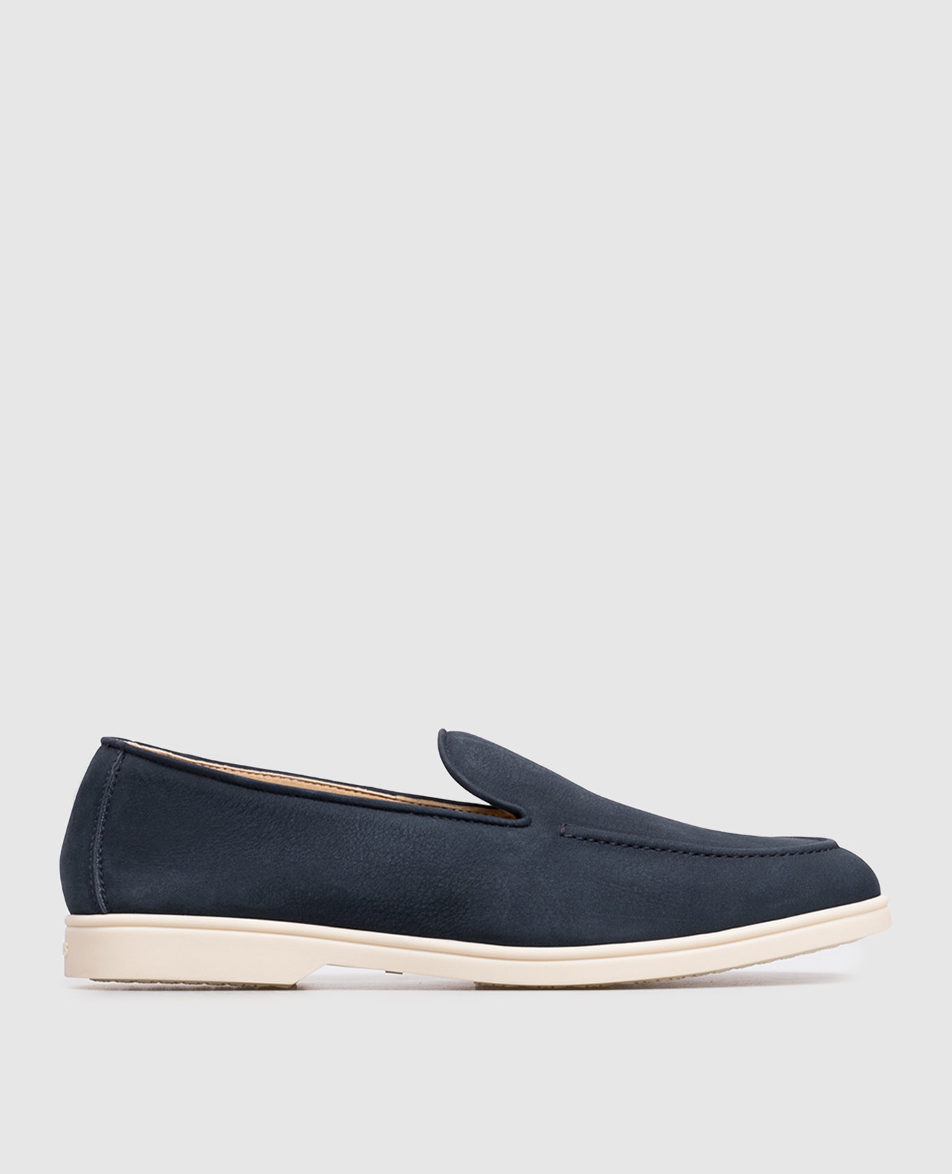 Blue nubuck loafers