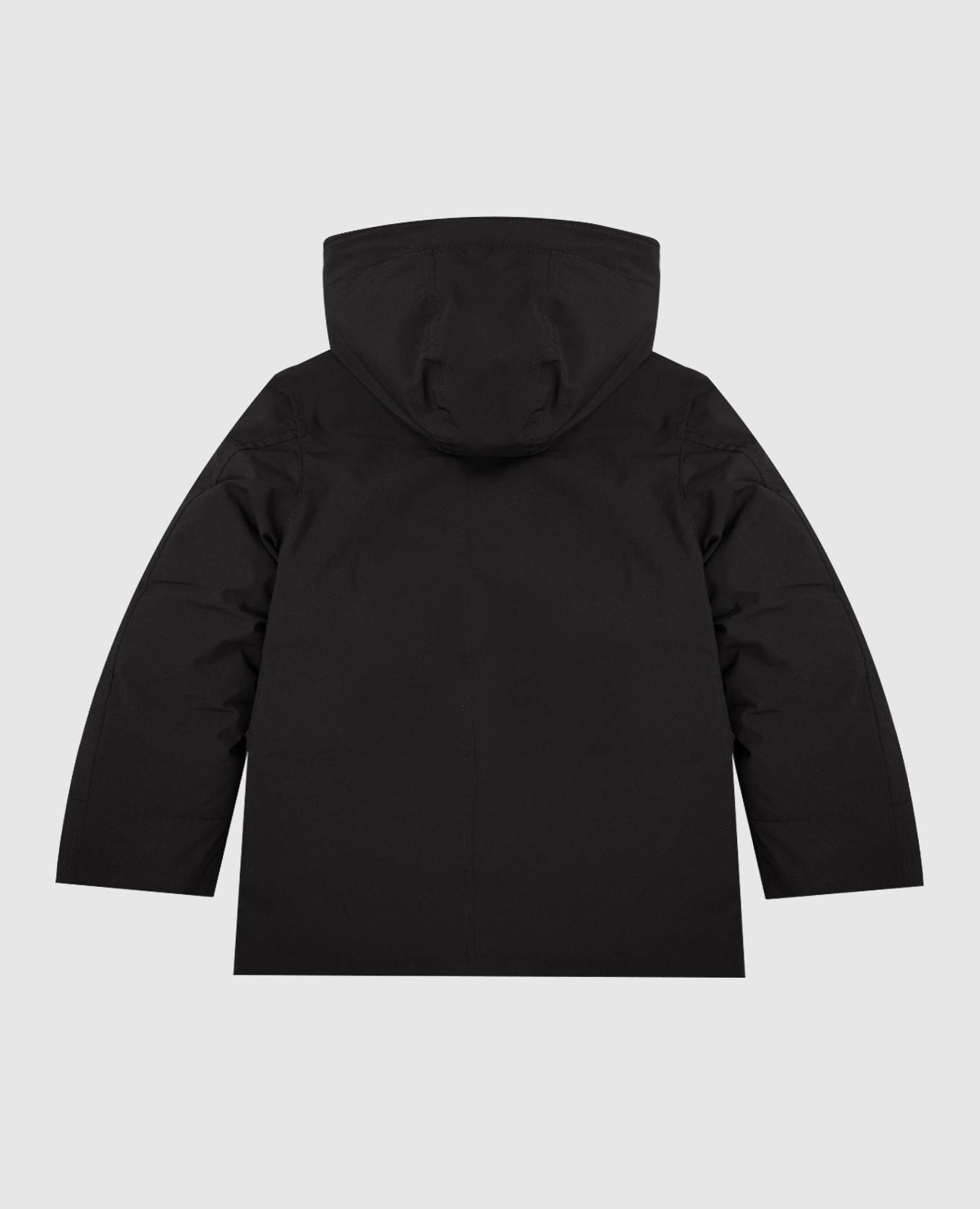 

Children's black down jacket with logo patch Stone Island