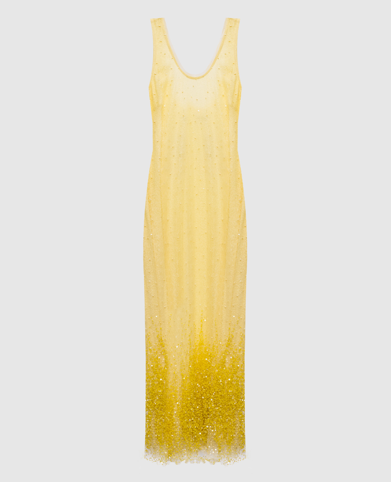 

Irisa yellow dress with sequins and beads Simkhai