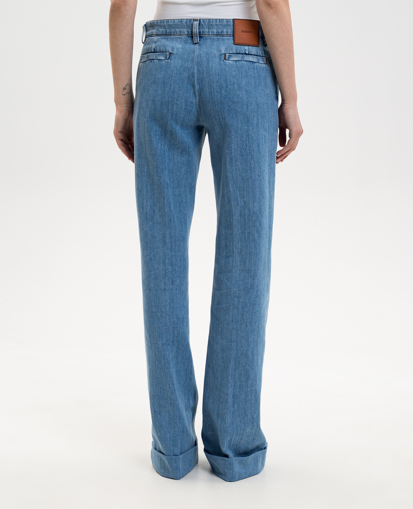 

Blue flared jeans with cuffs Missoni, Light blue