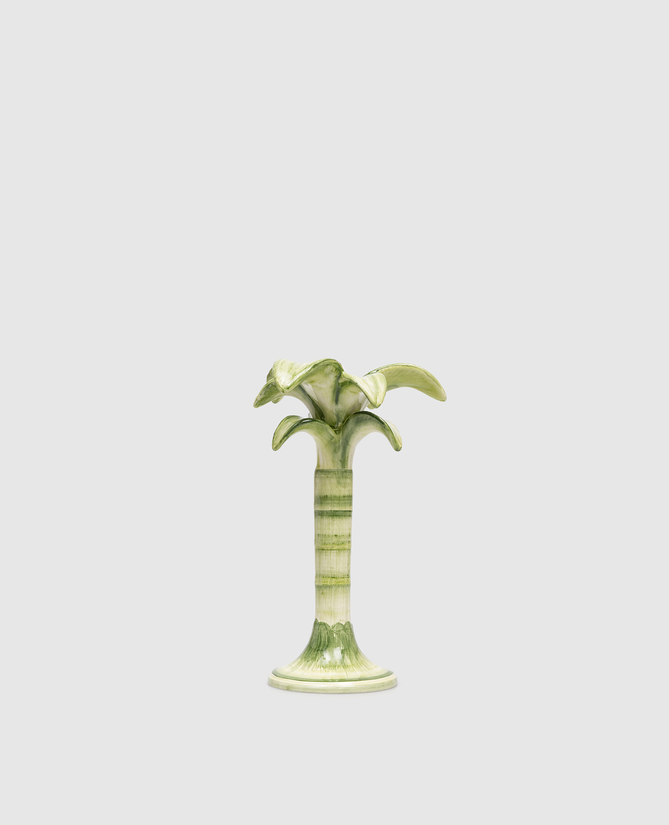 

Decorative green ceramic candle holder in the shape of a palm tree Les Ottomans