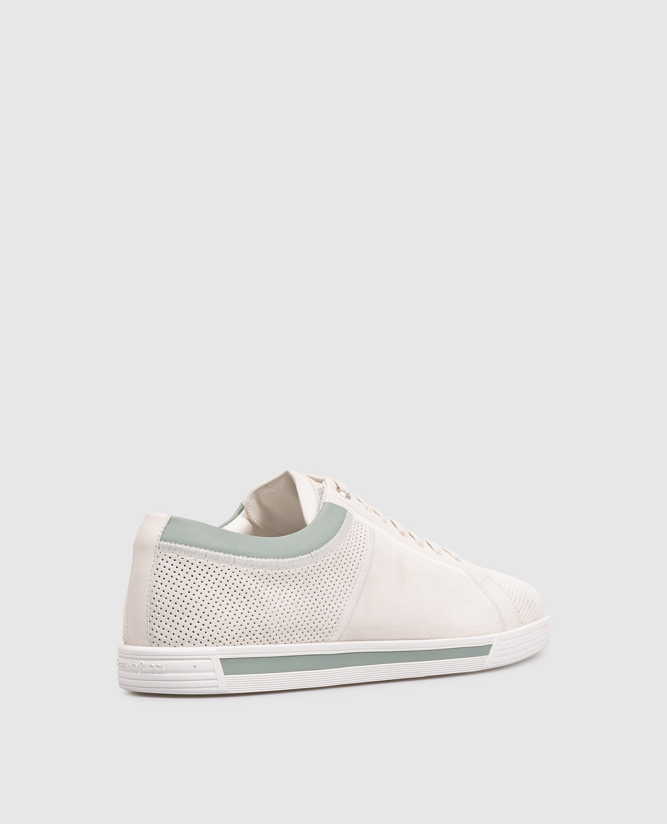 

Grey suede sneakers with perforations Stefano Ricci