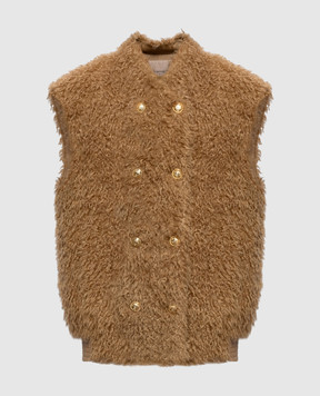 Twinset Brown double-breasted vest 262TP2200