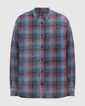 Juun.j Blue checkered shirt JC6764P12P