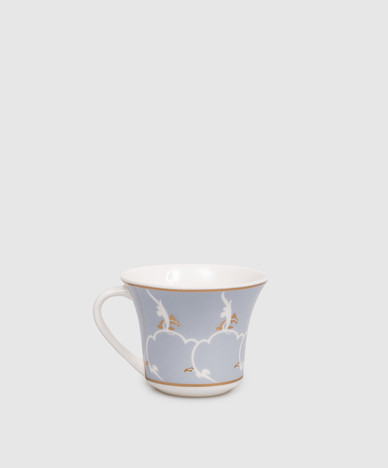 Blue porcelain coffee cup Feston e Cadena