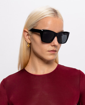 Saint Laurent Black sunglasses 923 with textured logo A003D8Y9956