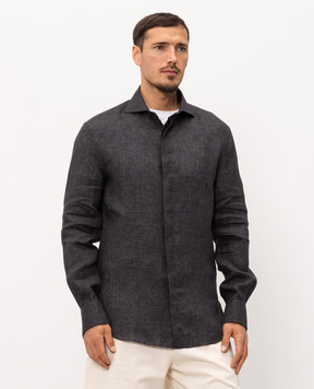Brunello Cucinelli Gray linen shirt MP630S1900