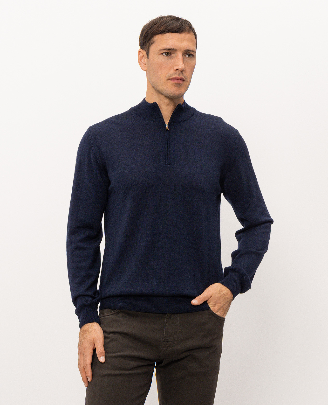 Blue wool, silk and cashmere jumper Cashmere&Whiskey 3