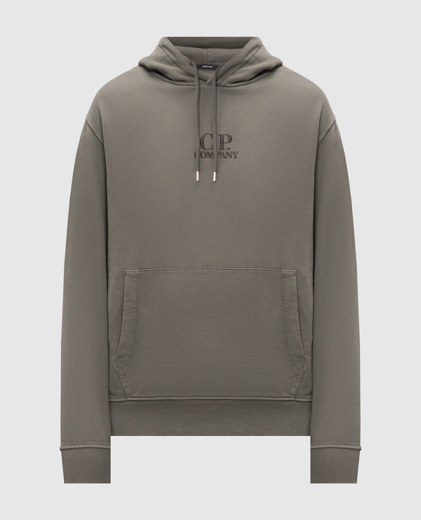 Green hoodie with logo embroidery