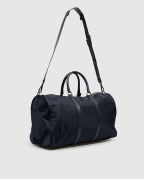 Kiton Blue travel bag with metal logo UBA0158N01270