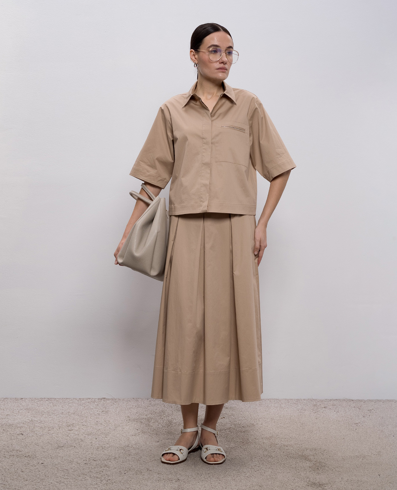

Beige midi skirt Peserico