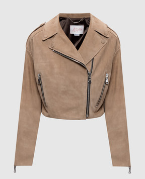 Babe Pay Pls Brown suede leather jacket 2516SUEDE