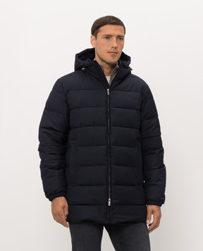 Trussardi Blue quilted jacket with embroidered emblem 8005M000031NMO811N18