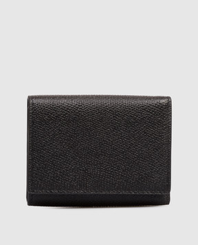 Valentino Black leather wallet with emblem 8Y2P0AS9UAG