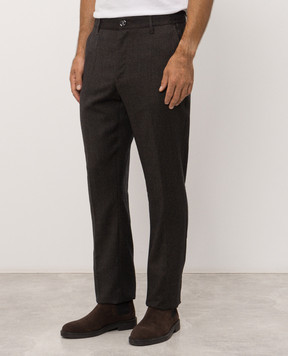 Stefano Ricci Brown wool pants M8T63B0010T6054